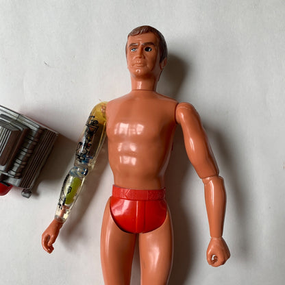 Six Million Dollar Man Figure with Engine No Clothes 1975