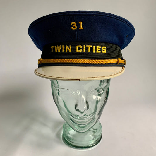 Twin Cities #31 Vintage Bus Driver Uniform Hat Navy Wool Maier Lavaty Co.