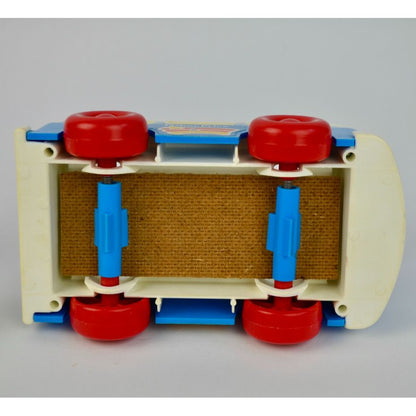 Fisher Price 1990 Chunky Blue Bus WITH PEOPLE Vintage