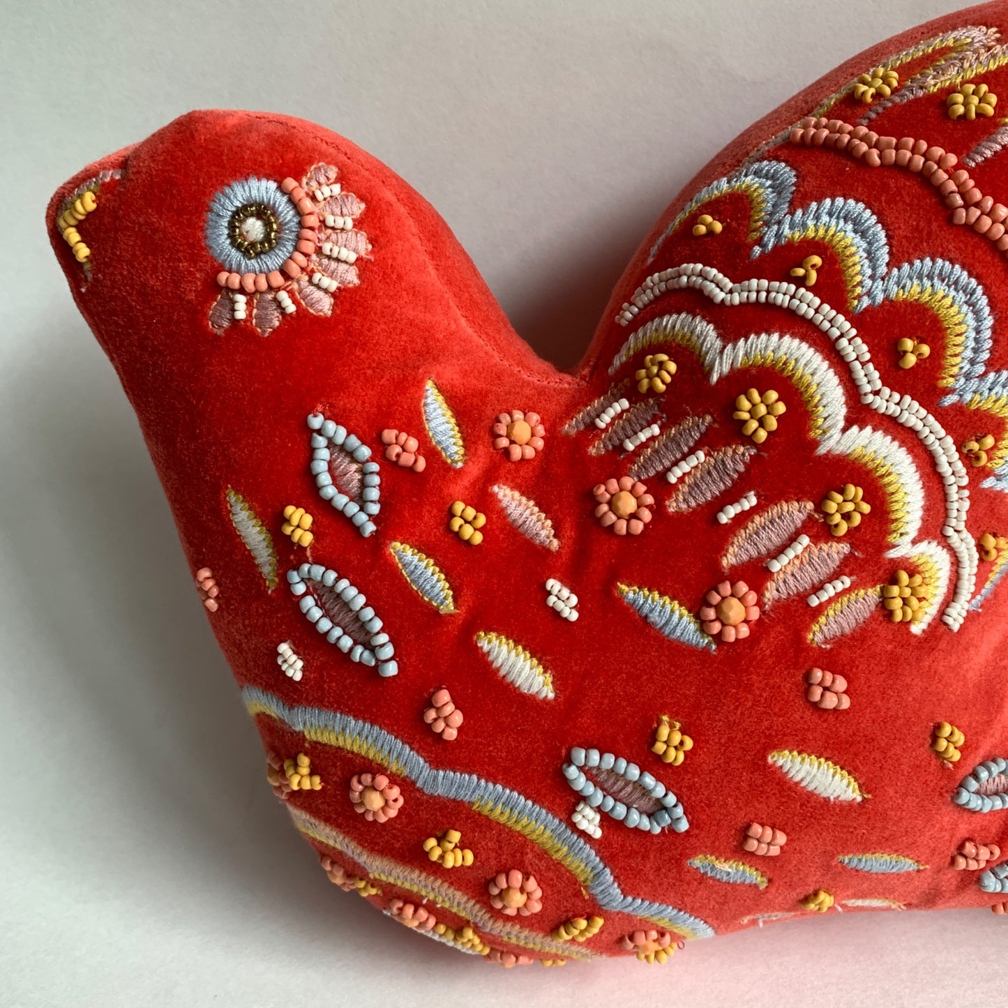 Opalhouse Jungalow Beaded Embroidered Velvet Dove Throw Pillow Orange
