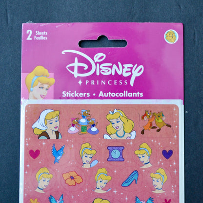 SandyLion Disney Cinderella Princess Stickers Vintage NOS New Sealed