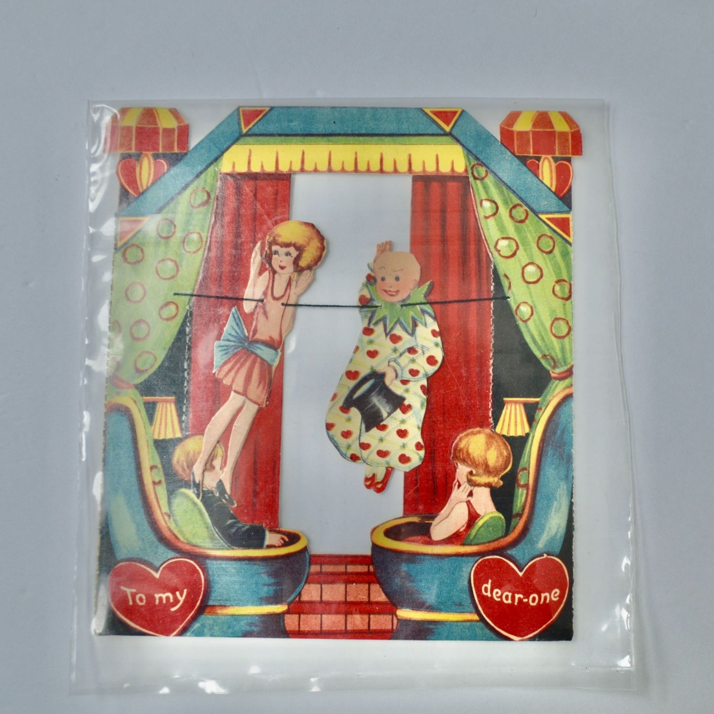 Vintage Valentine's Day Card To My Dear-One Germany Play Clown
