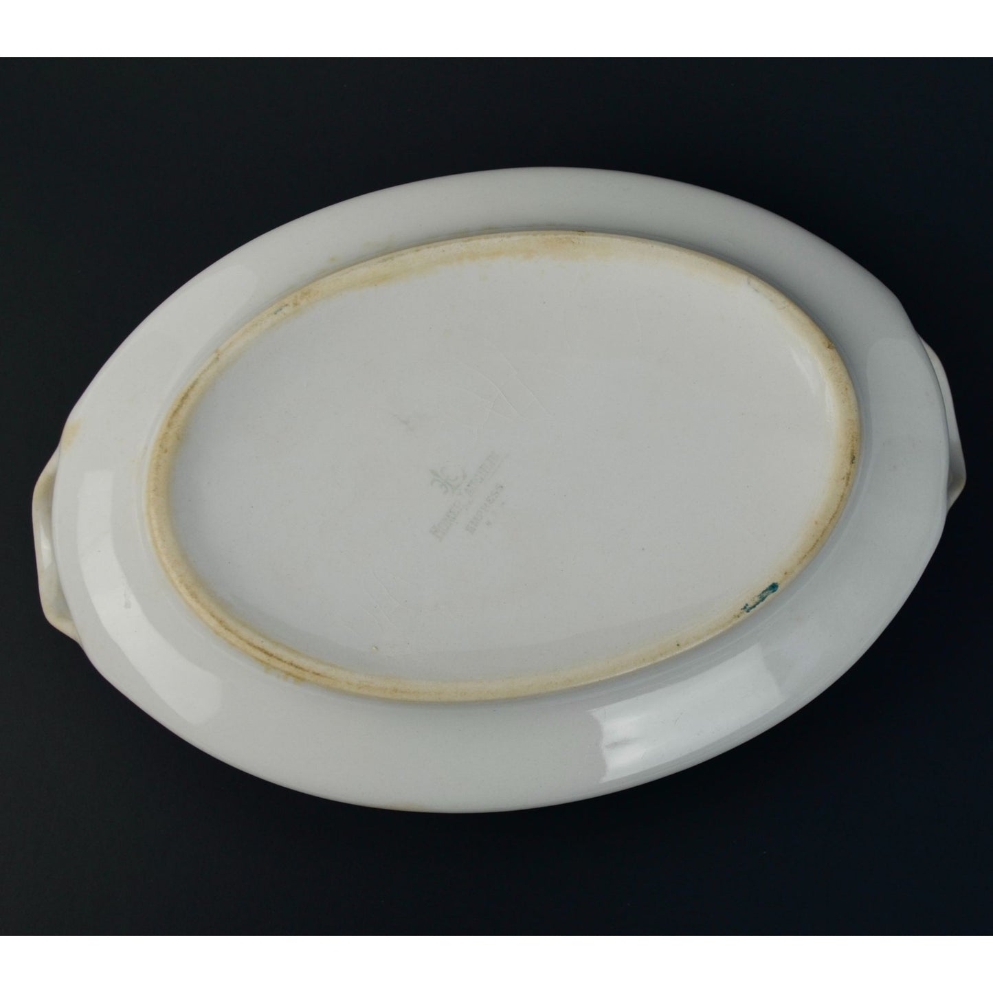 Homer Laughlin Empress Oval Gold Trim White Cream Lidded Serving Dish