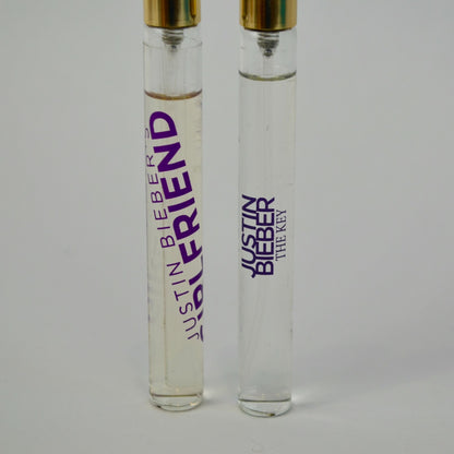 Justin Bieber Perfume Sprays Lot of 2 The Key Girlfriend 10 ml EDP .34 oz.
