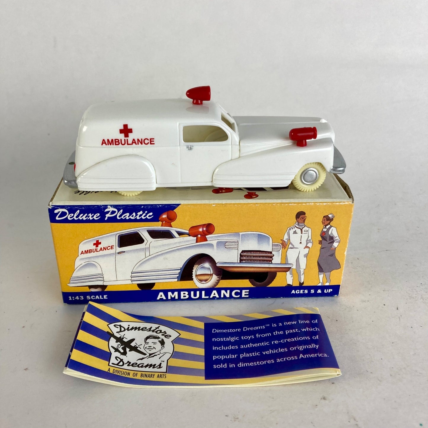 Dimestore Dreams Deluxe Plastic Ambulance Car No. 20000 in Box w/ Papers!