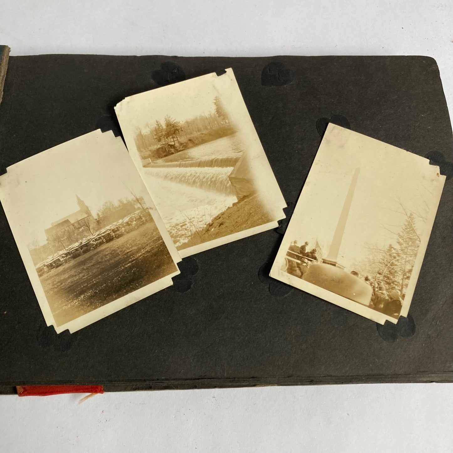 Antique Photograph Book w/ 35 Black & White Photos Automobiles, Airplane, Family