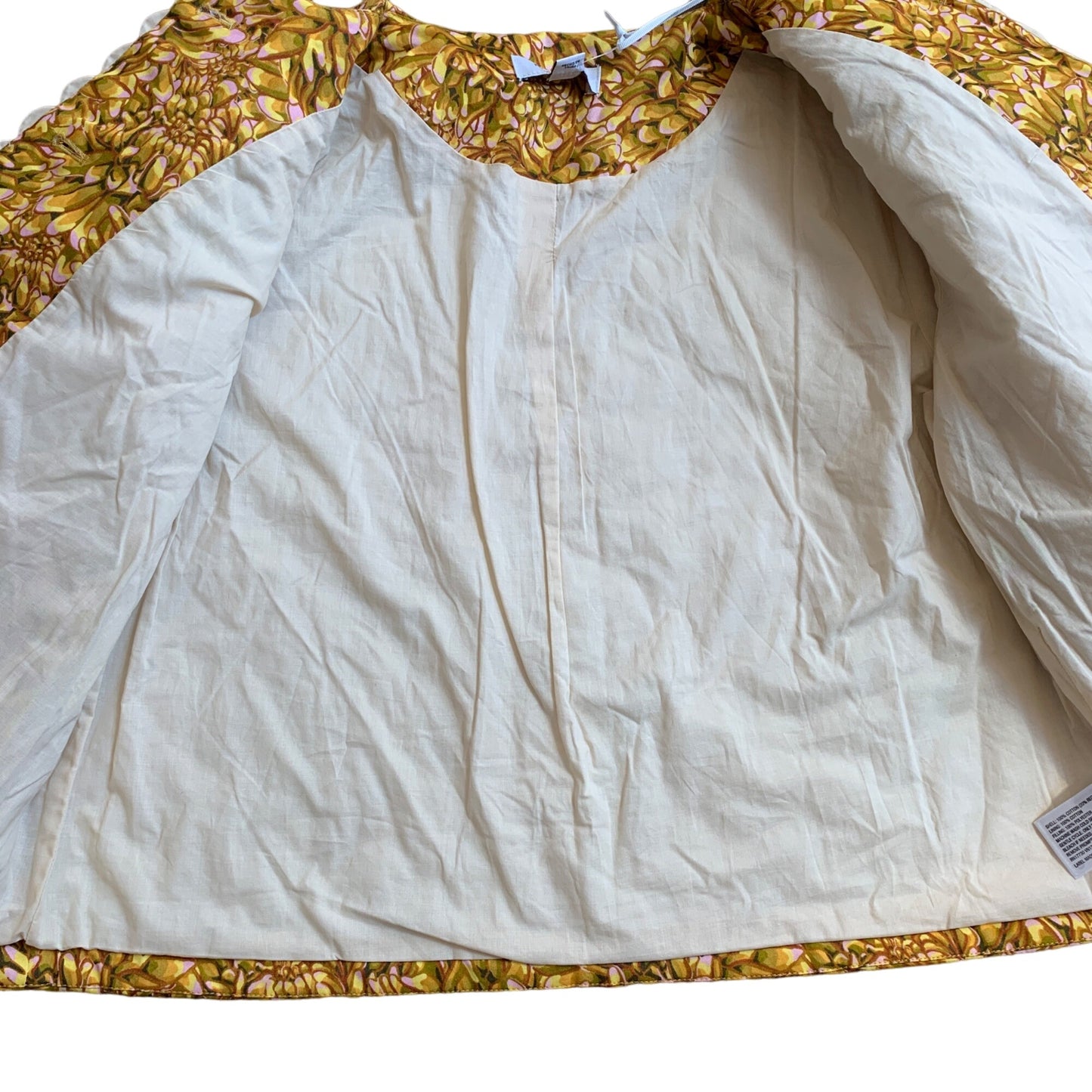 Kika Vargas x Target Mum Floral Quilted Jacket Gold Small