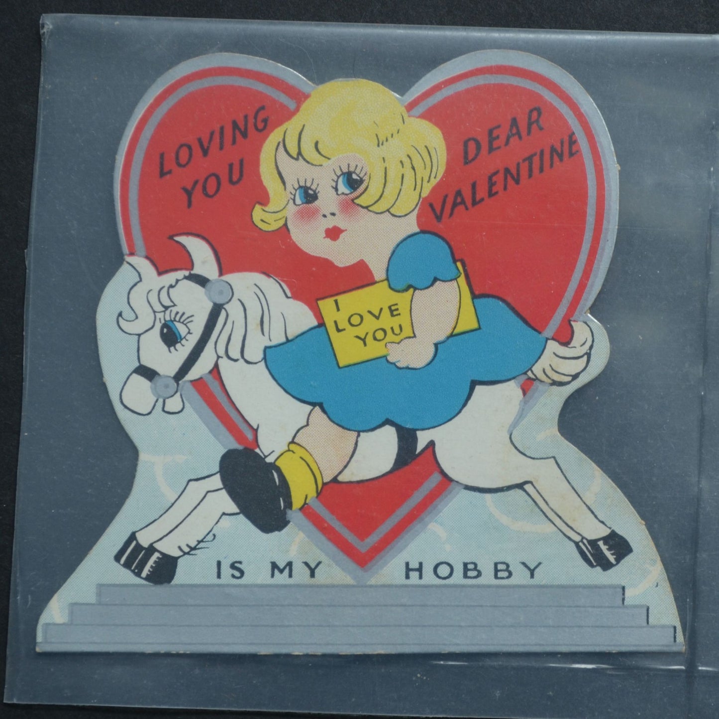 Vintage Valentine Card Loving You Is My Hobby