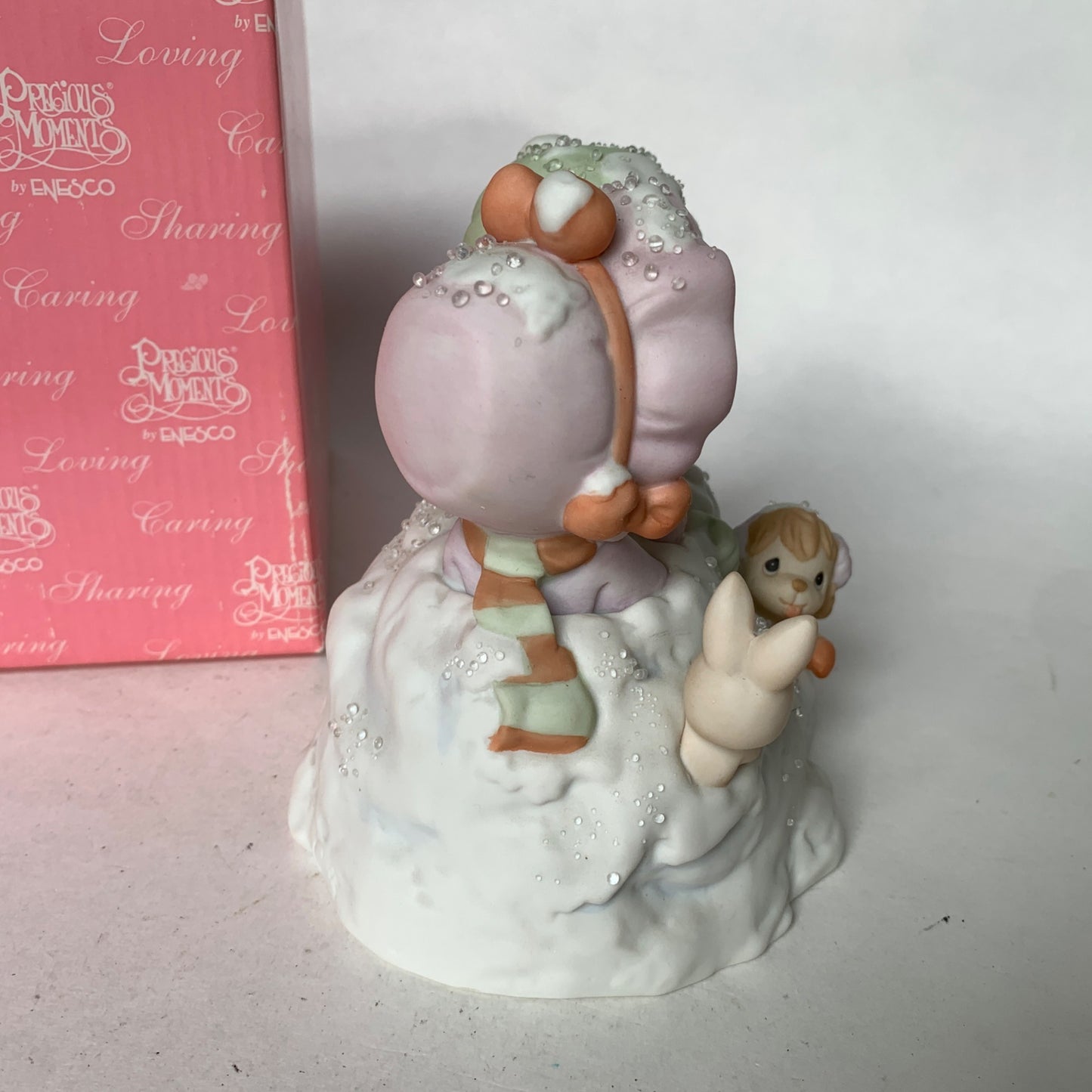 Precious Moments 879185 Up to Our Ears In A White Christmas Figurine MIB