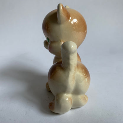 Rempel Anthropomorphic Cuddles the Cat Figurine Repaired