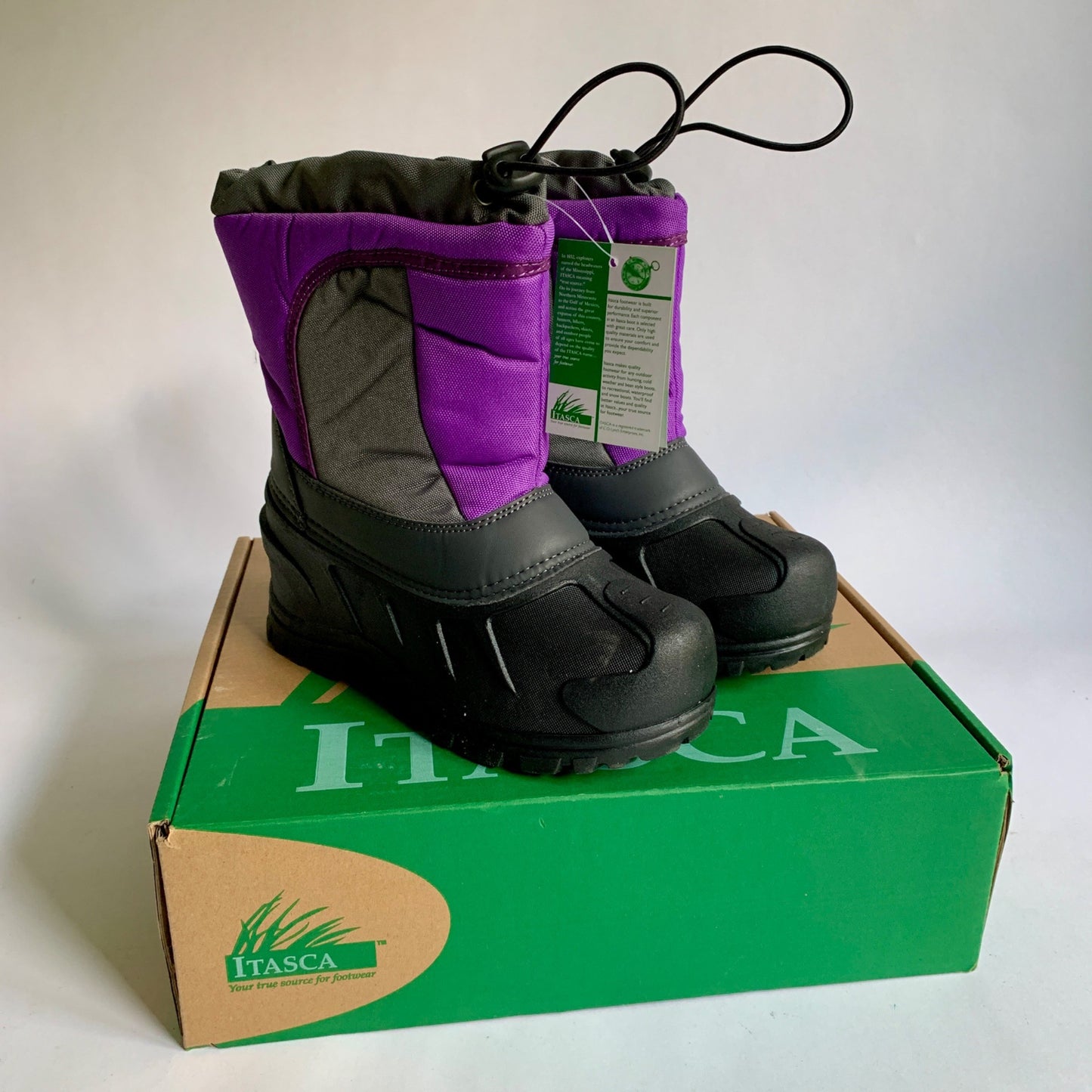 Itasca Cerebus Kids Purple Winter Boots Insulated Size 2 New