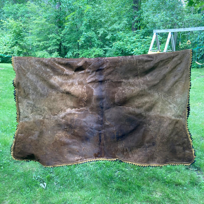 Antique Horsehair Buggy Lap Blanket Sleigh Horse Hair 64 x 64"Handmade