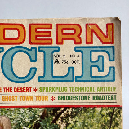 Vintage Modern Cycle Magazine October 1966 Motorcycle Drag Racing Hill Climbs