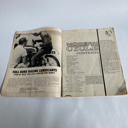 Vintage Modern Cycle Magazine October 1966 Motorcycle Drag Racing Hill Climbs