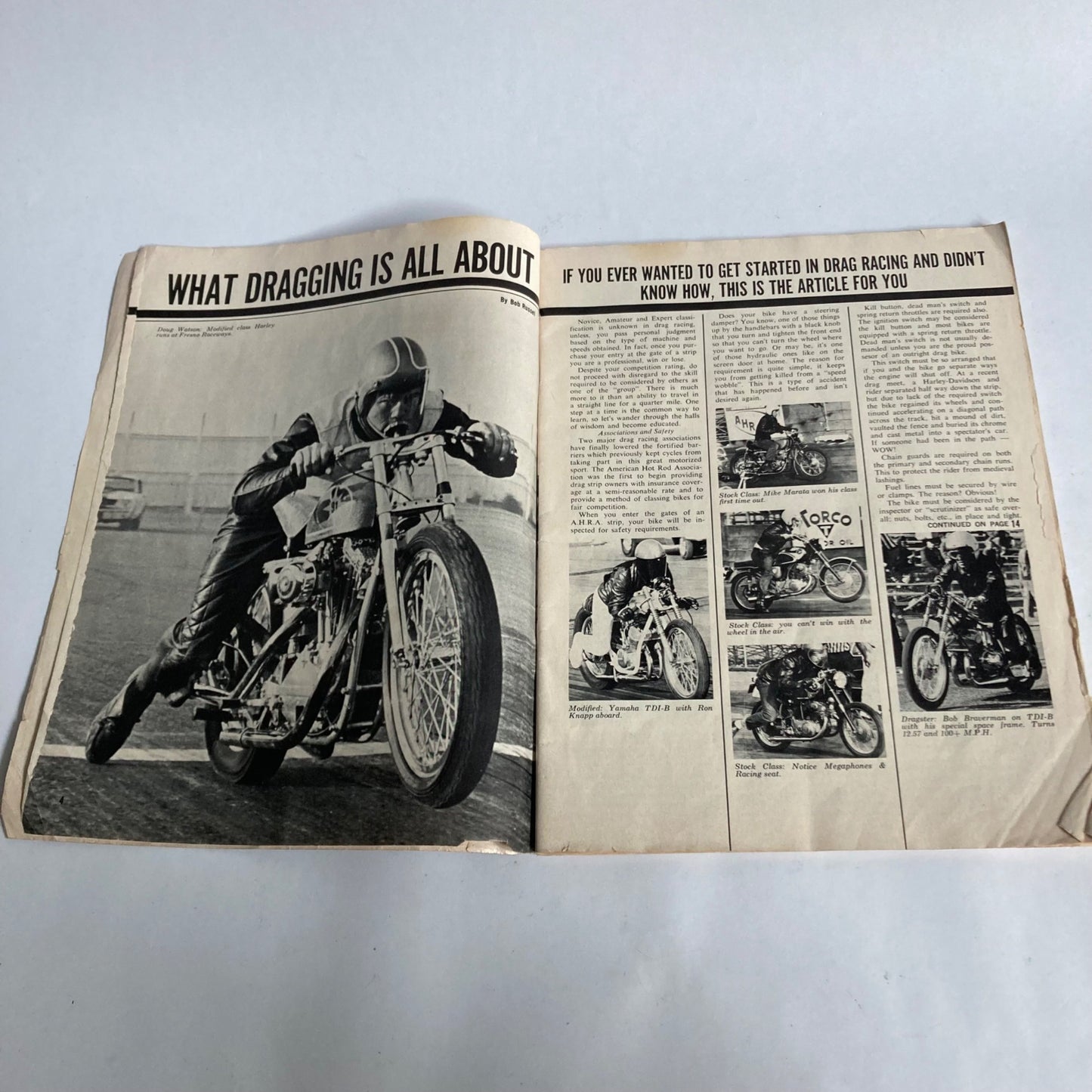 Vintage Modern Cycle Magazine October 1966 Motorcycle Drag Racing Hill Climbs