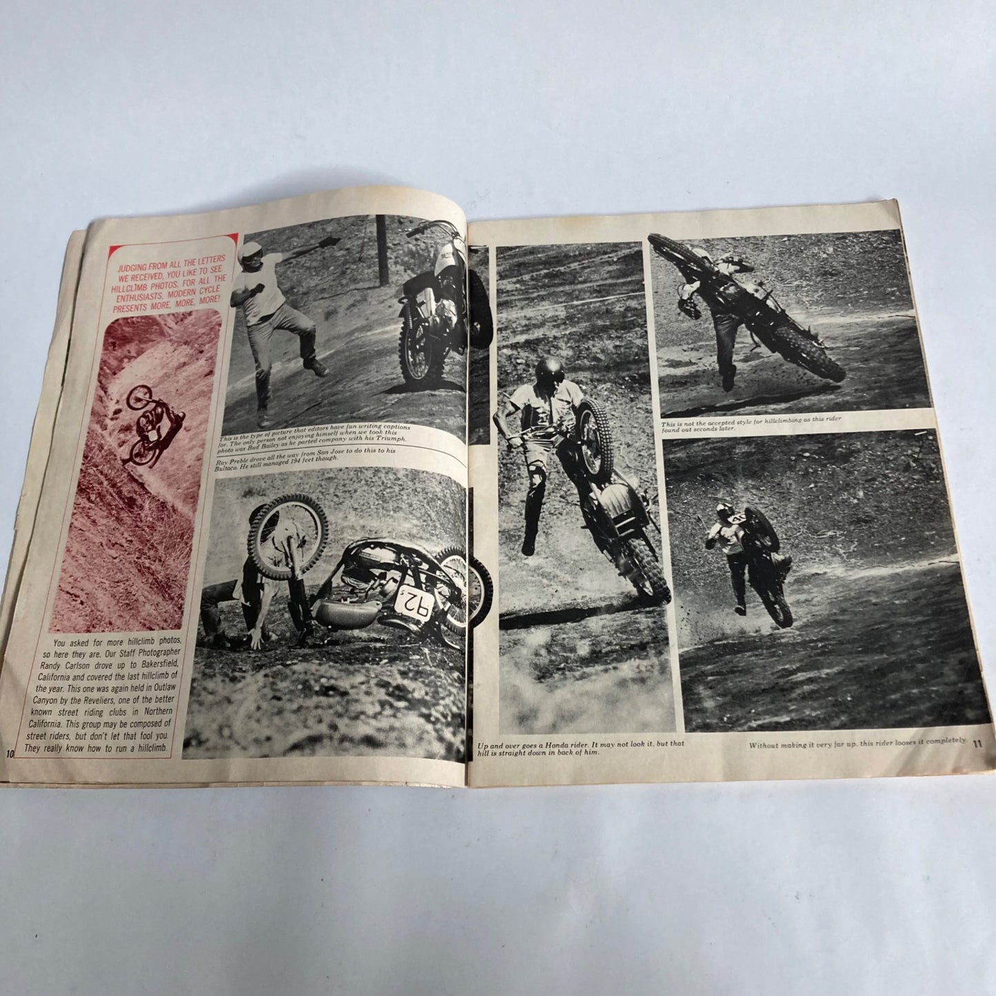 Vintage Modern Cycle Magazine October 1966 Motorcycle Drag Racing Hill Climbs