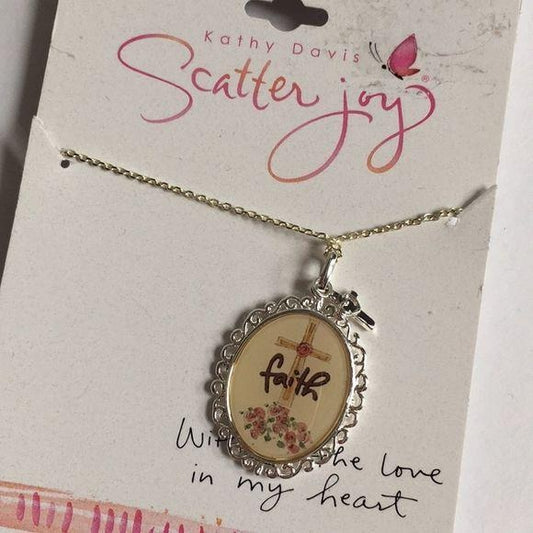 New Kathy Davis Faith Pendant Necklace