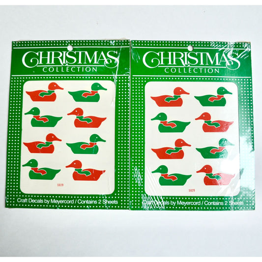 Meyercord Craft Decals Christmas Collection Ducks Vintage 2 Packs #5029