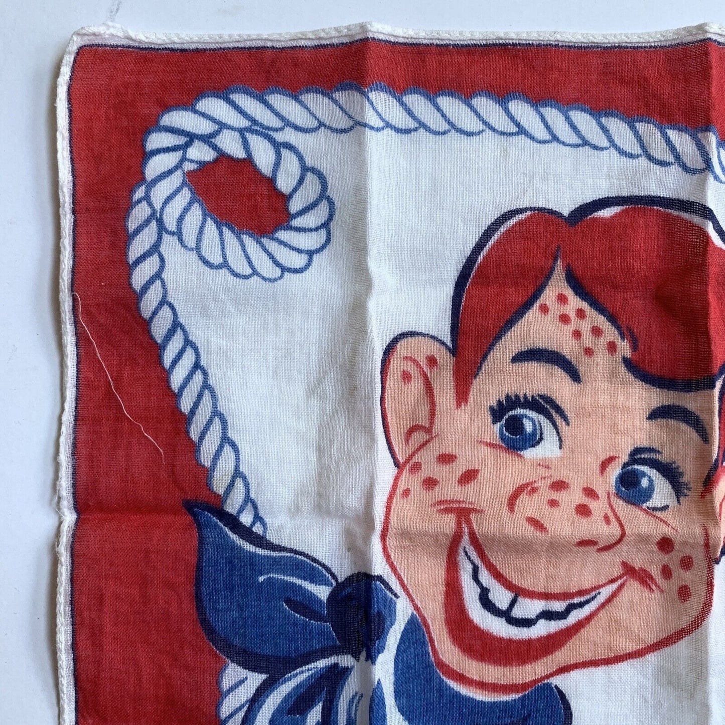 VINTAGE 1950'S HOWDY DOODY CHILDREN'S HANKY HANDKERCHIEF