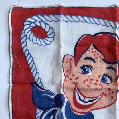 VINTAGE 1950'S HOWDY DOODY CHILDREN'S HANKY HANDKERCHIEF