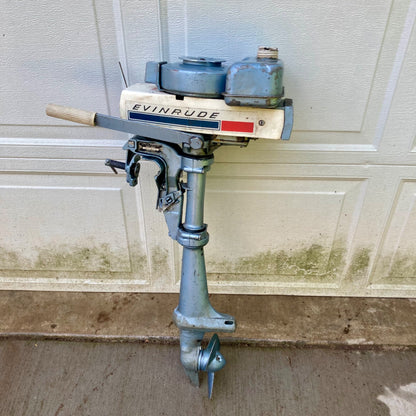 1968 Evinrude Mate 1.5 HP Outboard Boat Motor FOR PARTS OR REPAIR