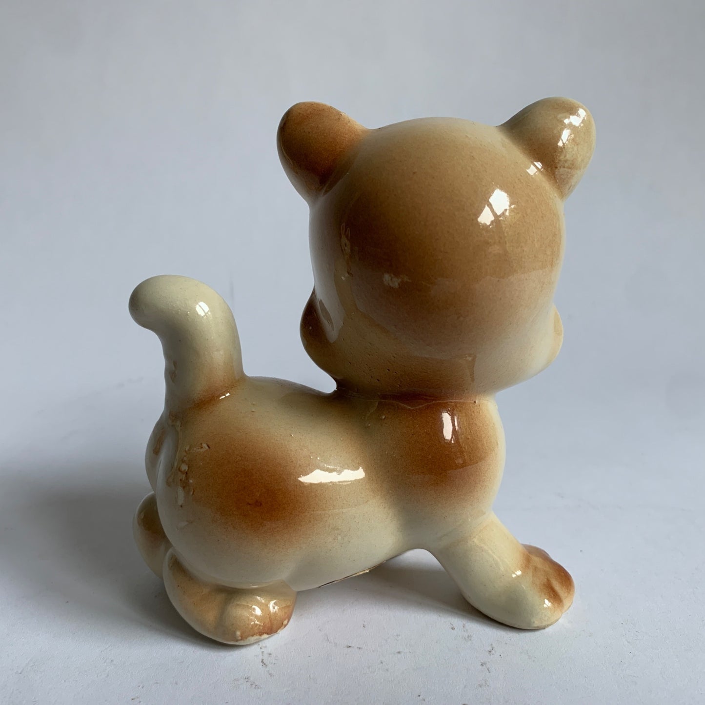 Rempel Anthropomorphic Cuddles the Cat Figurine Repaired