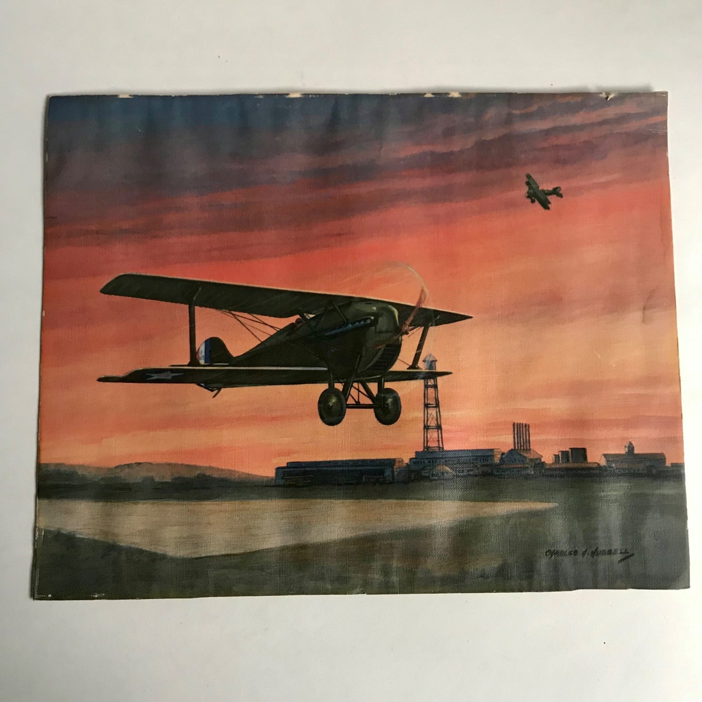 Lot 3 Charles H. Hubbell Airplane Prints WWII WWI