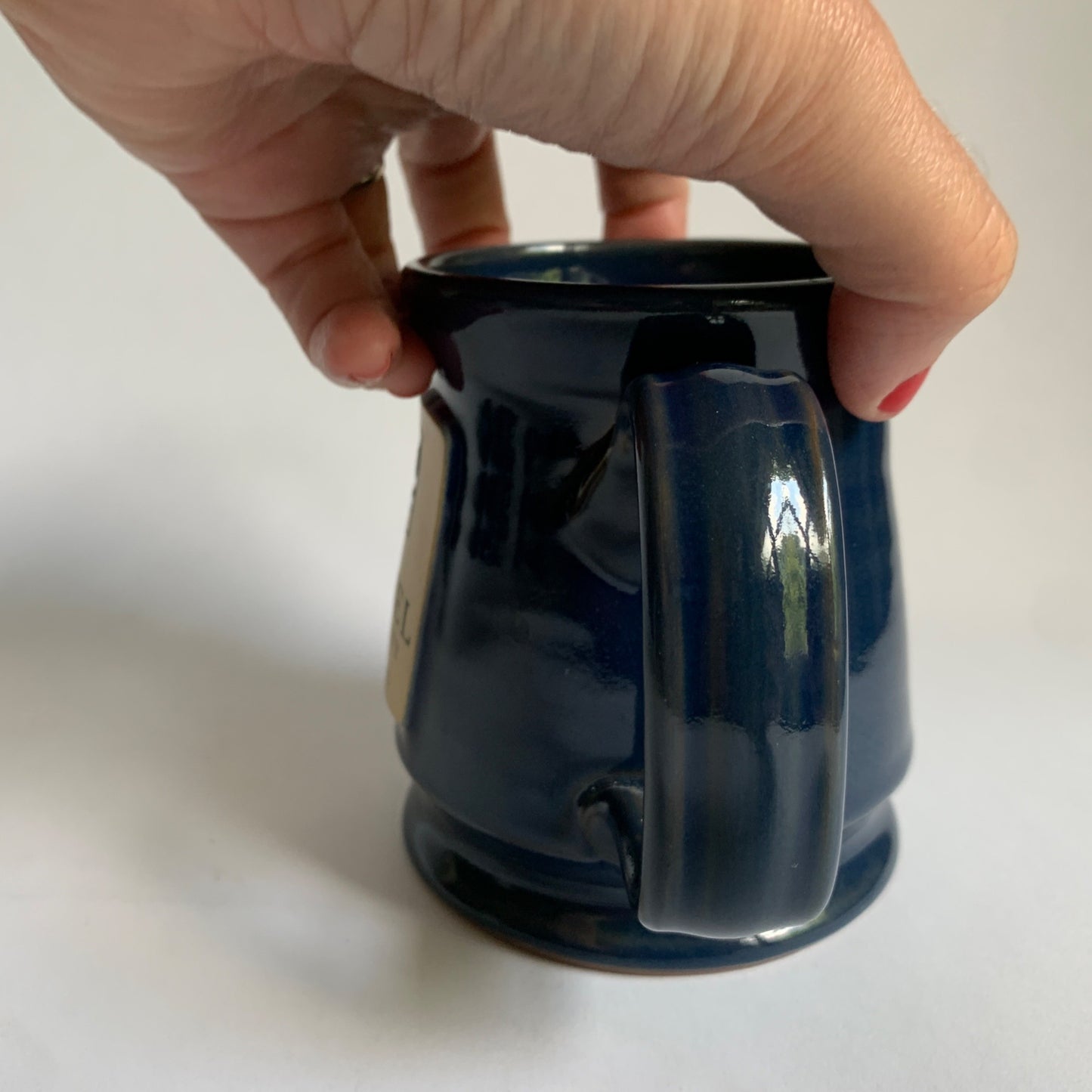 Deneen Pottery Bethel University Coffee Club Blue Ceramic Mug