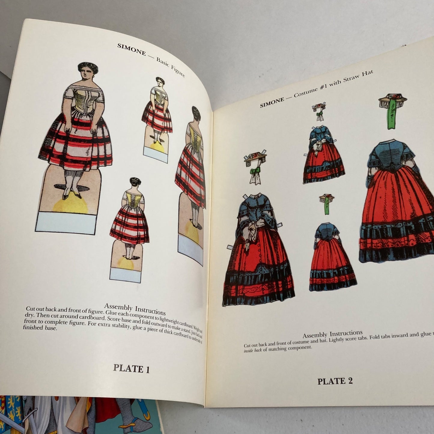 Lot 4 Paper Doll Books ALL UNCUT Carmen Miranda Knights in Armor French Costumes