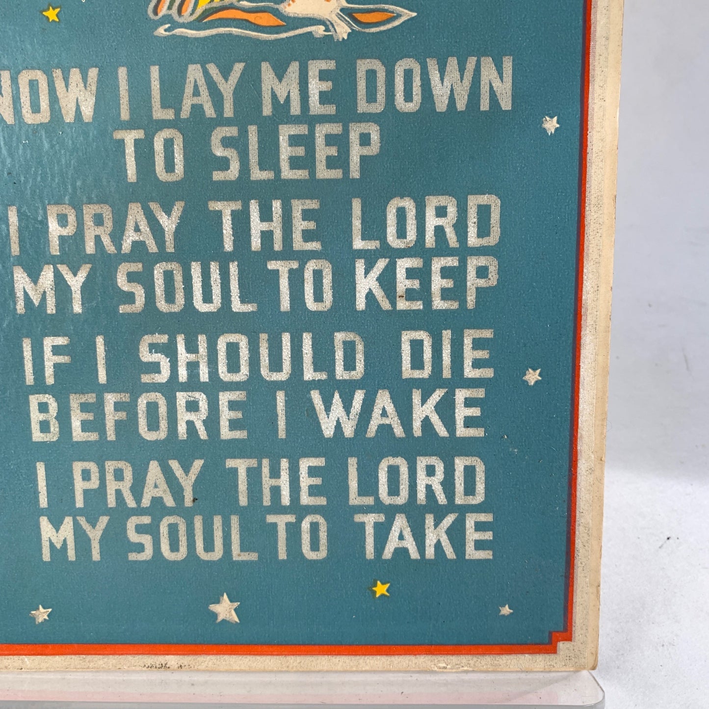 Vintage Bedtime Prayer Child & Dog