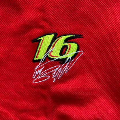 Vintage Greg Biffle #16 Army National Guard Polo Shirt Men's XL Red NEW