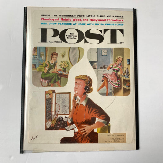 The Saturday Evening Post Magazine COVER April 7 1962