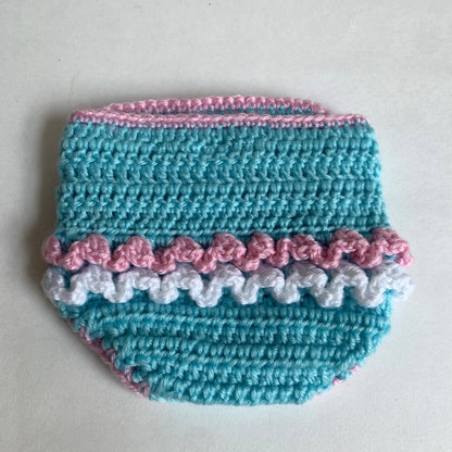 NEW Teal Blue Ruffle Diaper Cover 0-6 Months