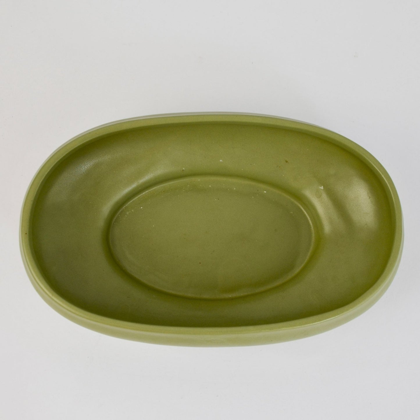Floraline USA 476-8 Avacado Green Footed Oval Planter