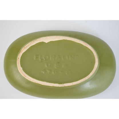 Floraline USA 476-8 Avacado Green Footed Oval Planter