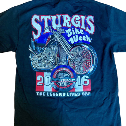 Hot Leathers Sturgis Bike Week T-Shirt Men's Medium Black 2016 Motorcycle