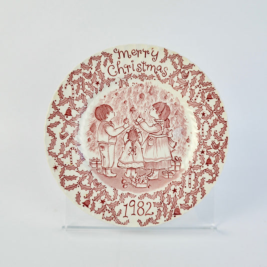 Royal Crownford Merry Christmas 1982 Plate by Norma Sherman Staffordshire