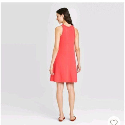 NEW a new day Red Ribbed Tank Dress