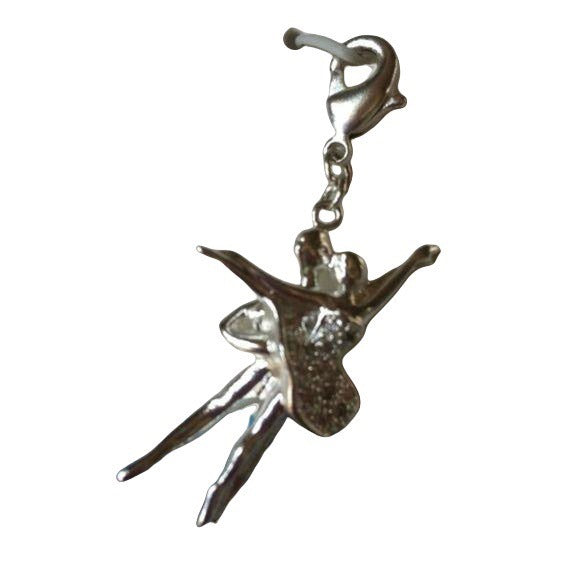 New A Charming Idea CZ Silver Dancers Charm