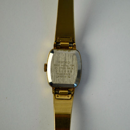 Seiko 1100-5509 Japan Gold Women's Dress Watch Missing Chain Untested