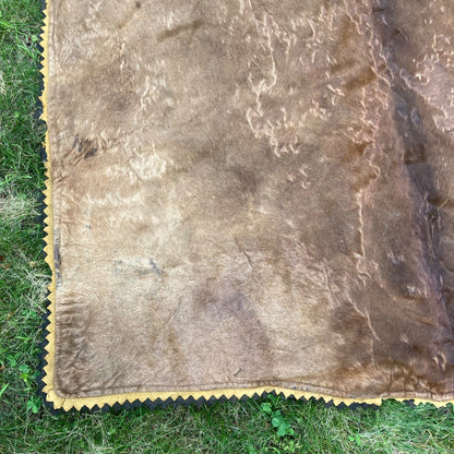 Antique Horsehair Buggy Lap Blanket Sleigh Horse Hair 64 x 64"Handmade