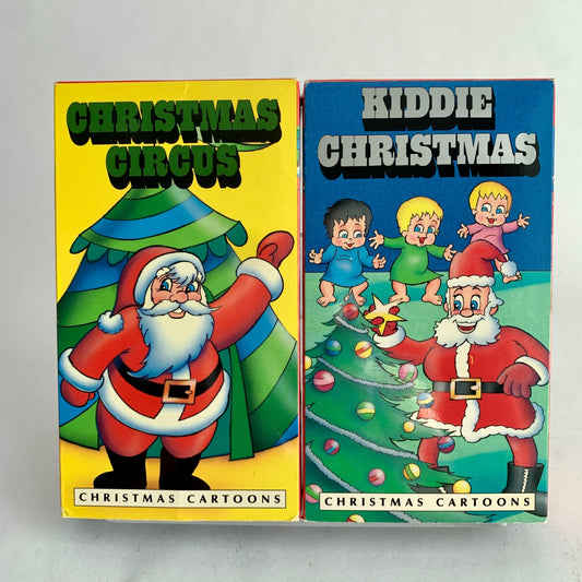 Christmas Circus Kiddie Christmas VHS Lot of 2 Vintage