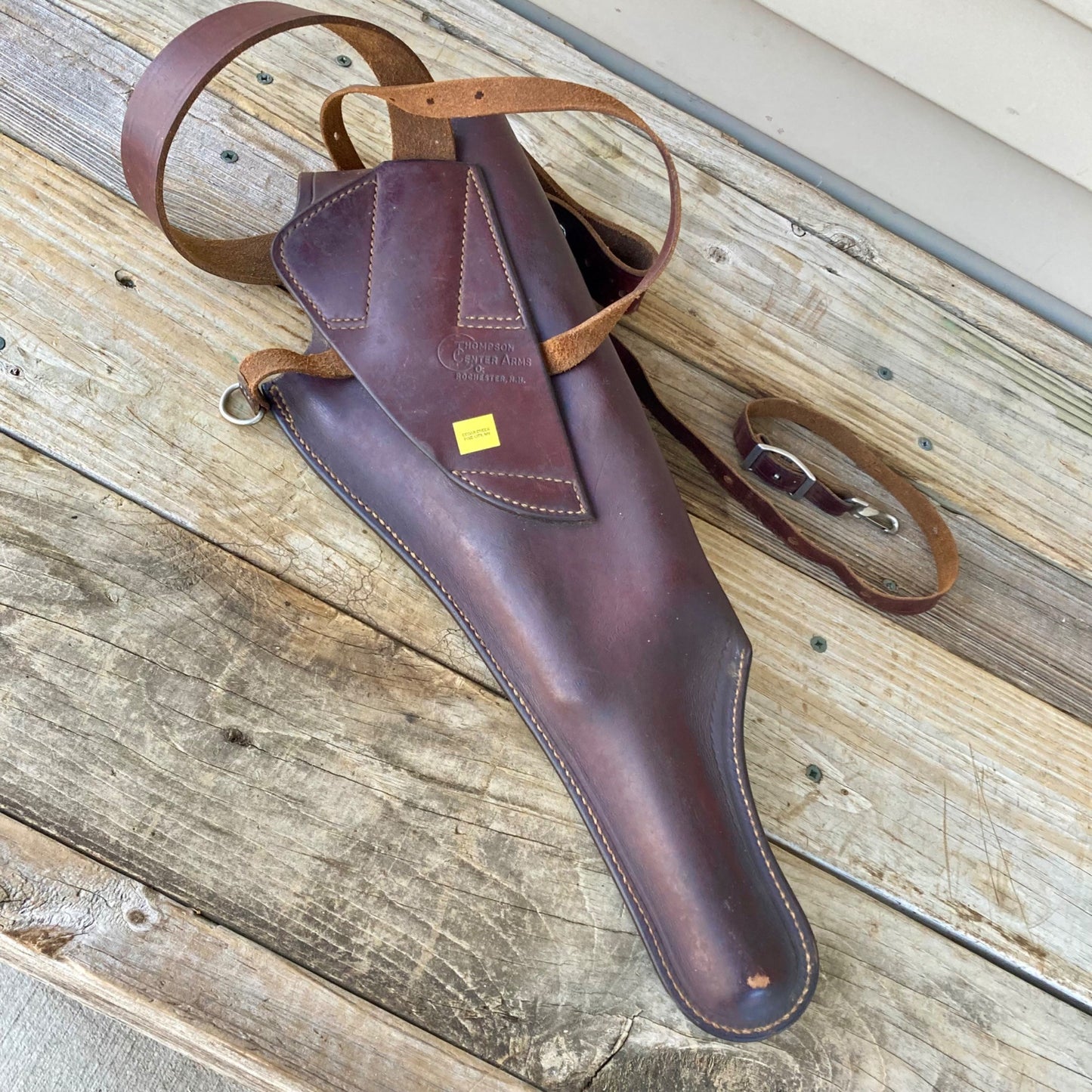 Vintage Thompson Center Arms Leather Holster Shoulder Rifle? 18" Brown