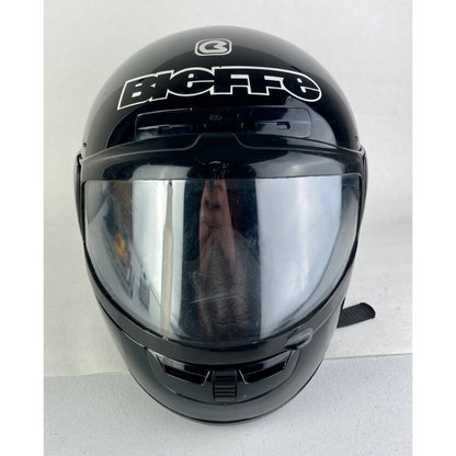 Bieffe Full Face Snowmobile Motorcycle Helmet Size X-Small GP-1400 Italy Black