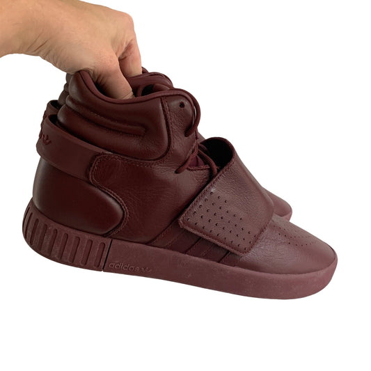 Adidas Tubular Invader Strap Maroon Oxblood Sneakers NEW Size 12 BW0873