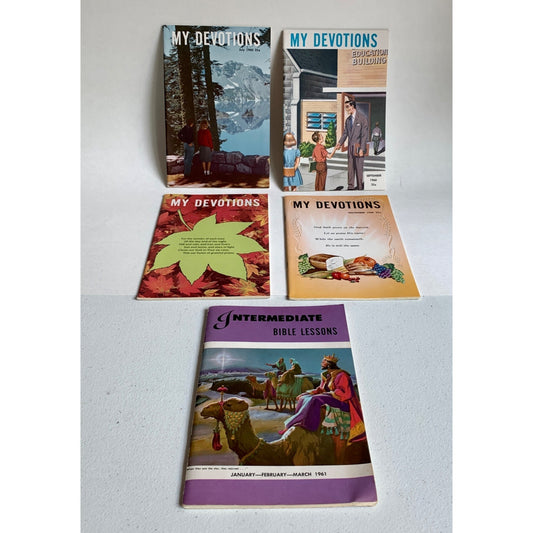 1960s My Devotions Magazines Lot of 4 Plus Bonus Intermediate Bible Lessons