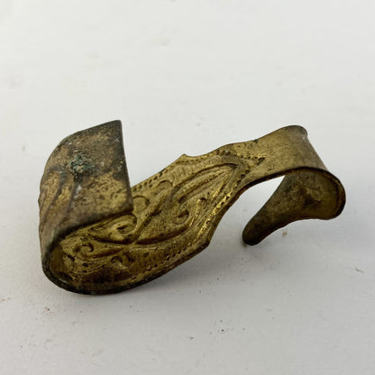 Antique Victorian Brass Picture Rail Hook Ornate Molding Hook Hanger Vintage