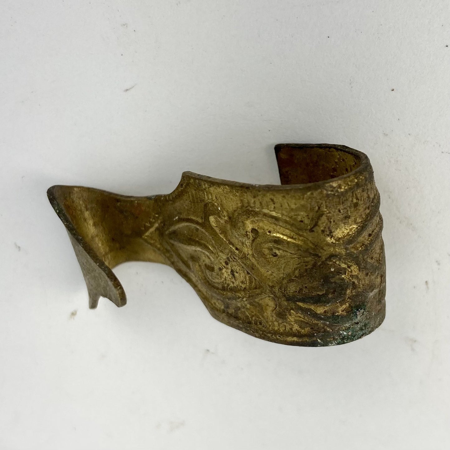 Antique Victorian Brass Picture Rail Hook Ornate Molding Hook Hanger Vintage