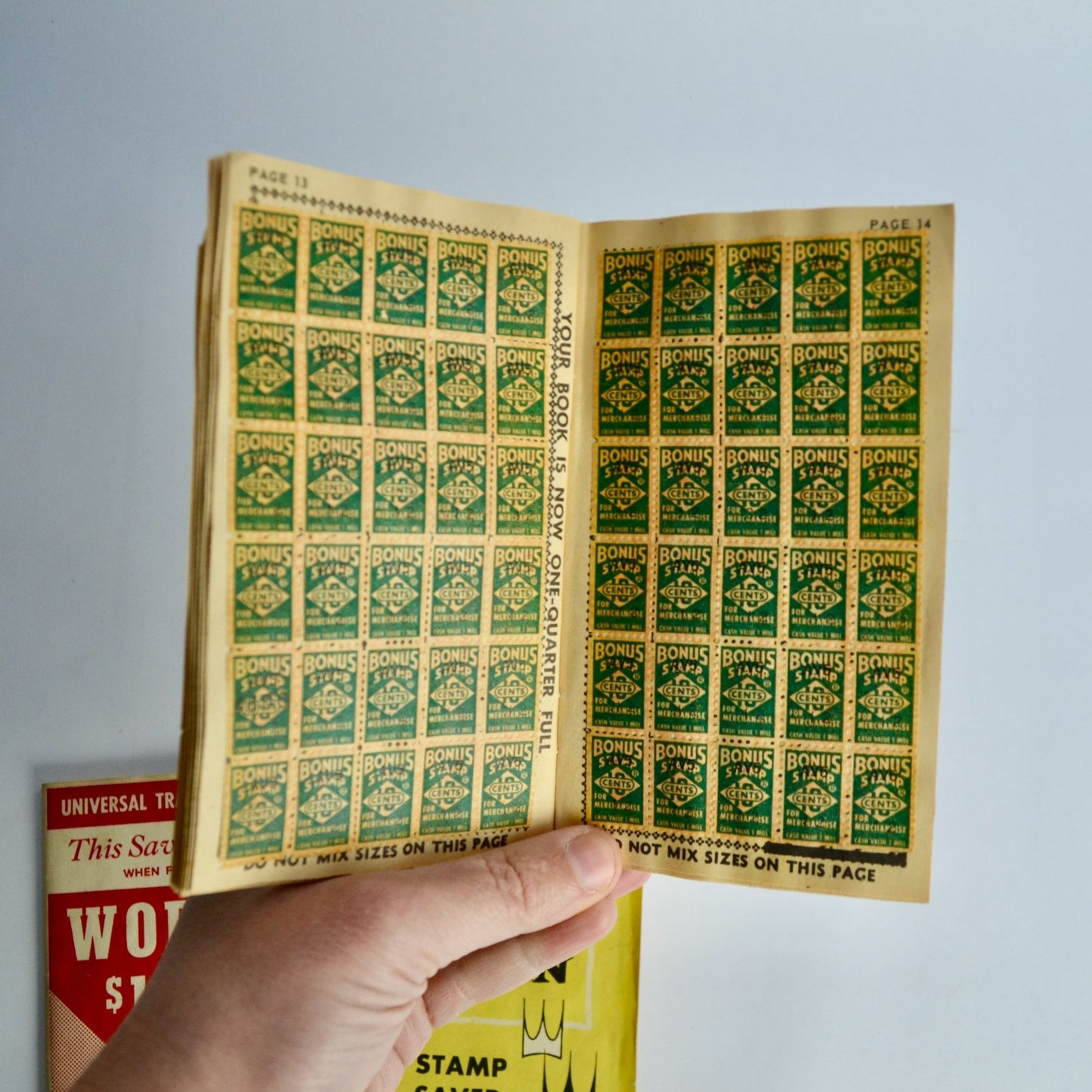 Vintage Stamp Saver Book sKing Korn Holiday Universal Trading