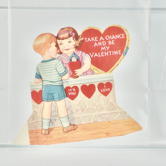 Vintage Valentine's Day Card Take a Chance And Be My Valentine